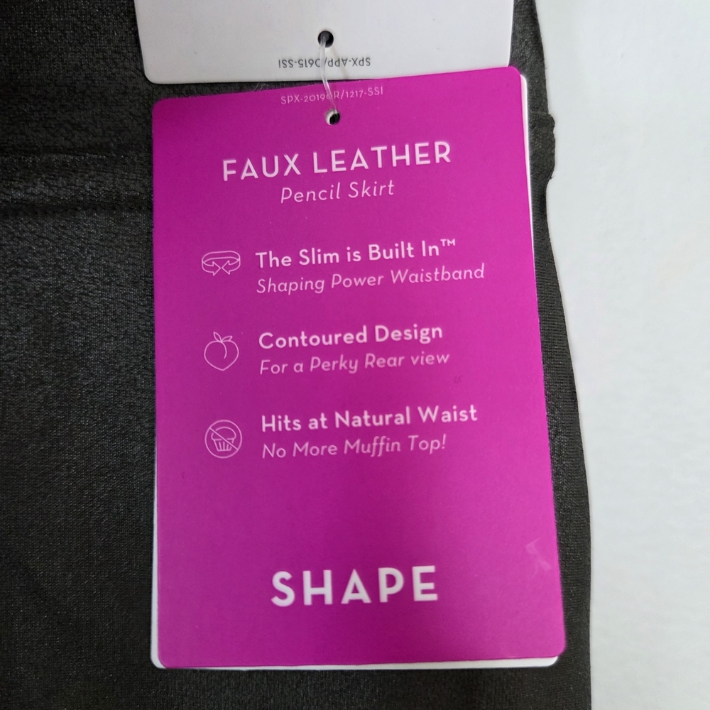 SPANX Faux Leather Pencil Skirt - Rich Olive NWT - Picture 3 of 8